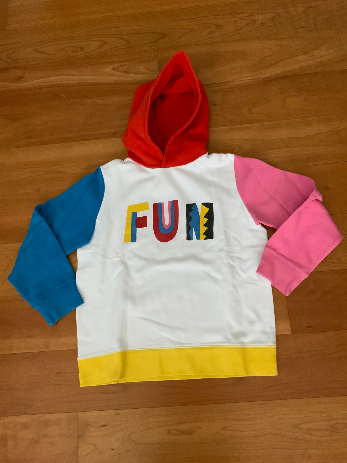 Stella McCartney KIDS Colorblock FUN Sweatshirt Hoodie Size 12 years children