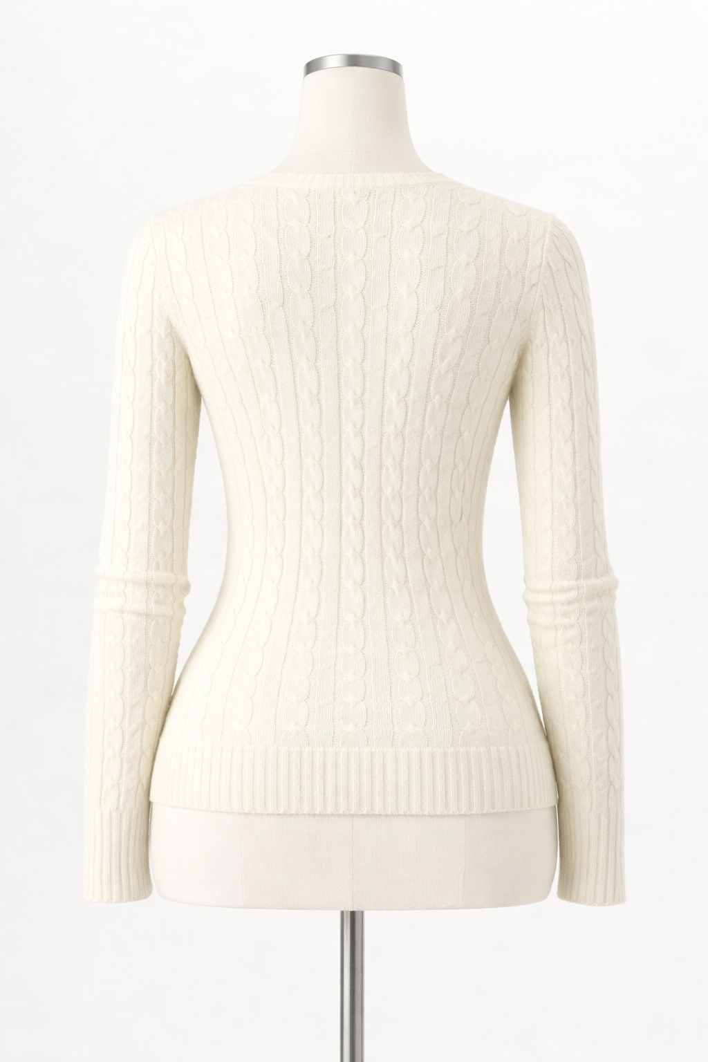 RALPH LAUREN BLACK LABEL PURE CASHMERE CABLE KNIT PULLOVER JUMPER SWEATER SZ M ladies