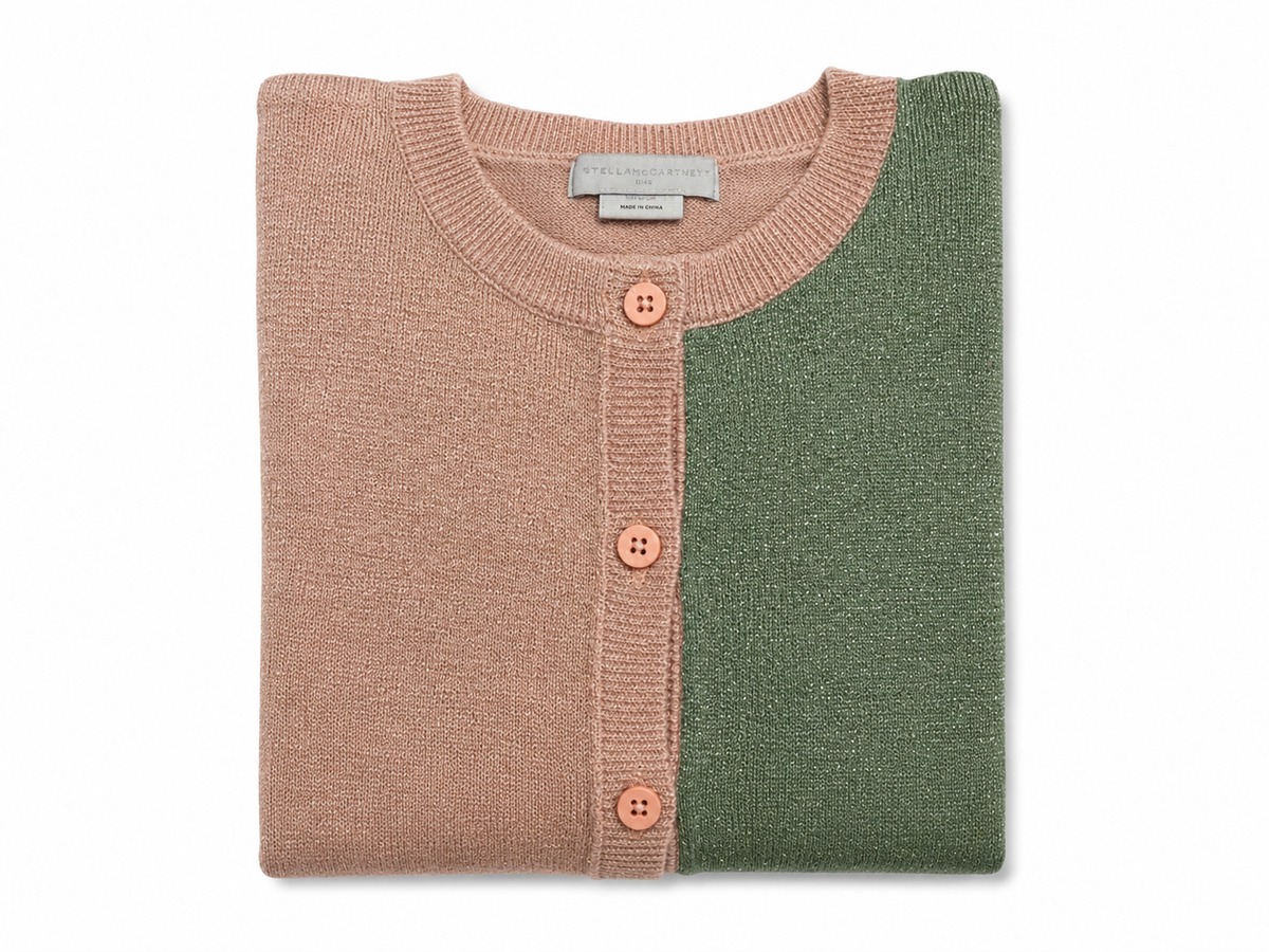 Stella McCartney Kids Sparkly Colour-Block Cardigan 12 years old children
