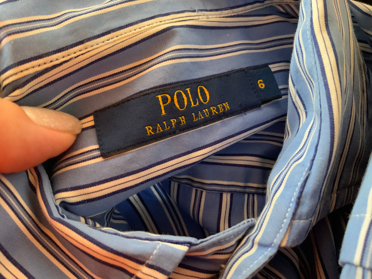 Ralph Lauren Polo Triella Fit and Flare Striped Dress Size US 6 UK 10 ladies