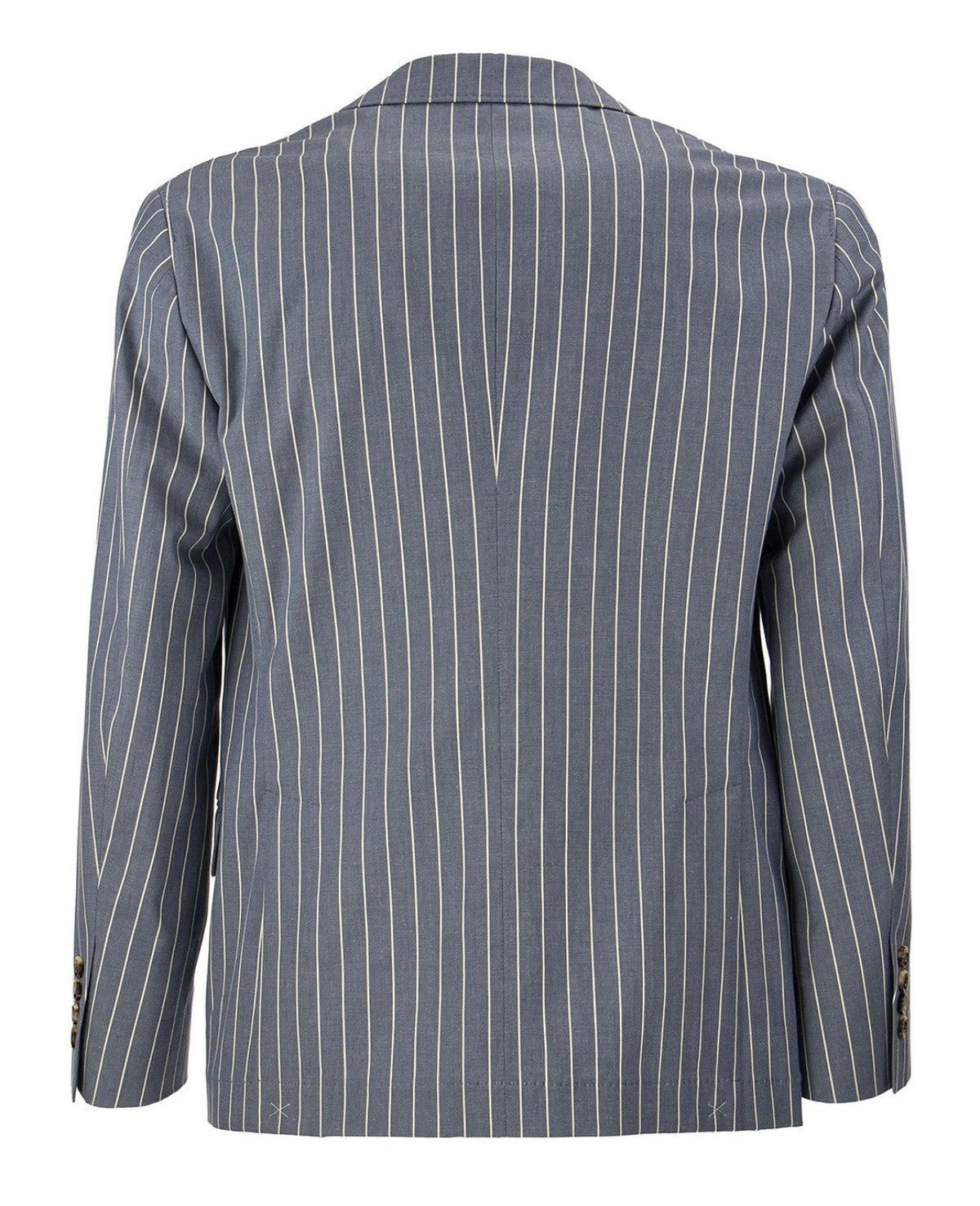 Brunello Cucinelli single-breasted striped blazer jacket size 48 men
