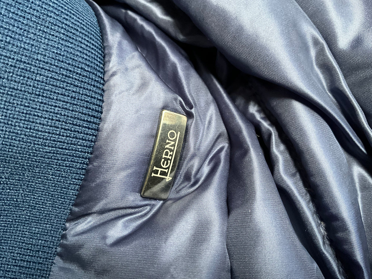 Herno Lightweight dawn feathers blue down bomber jacket Size 52 men