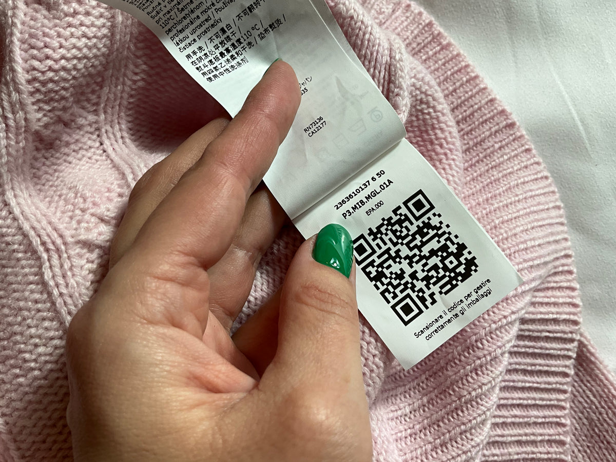 Max Mara Pink Cable Knit V neck Sweater Jumper Size M medium ladies