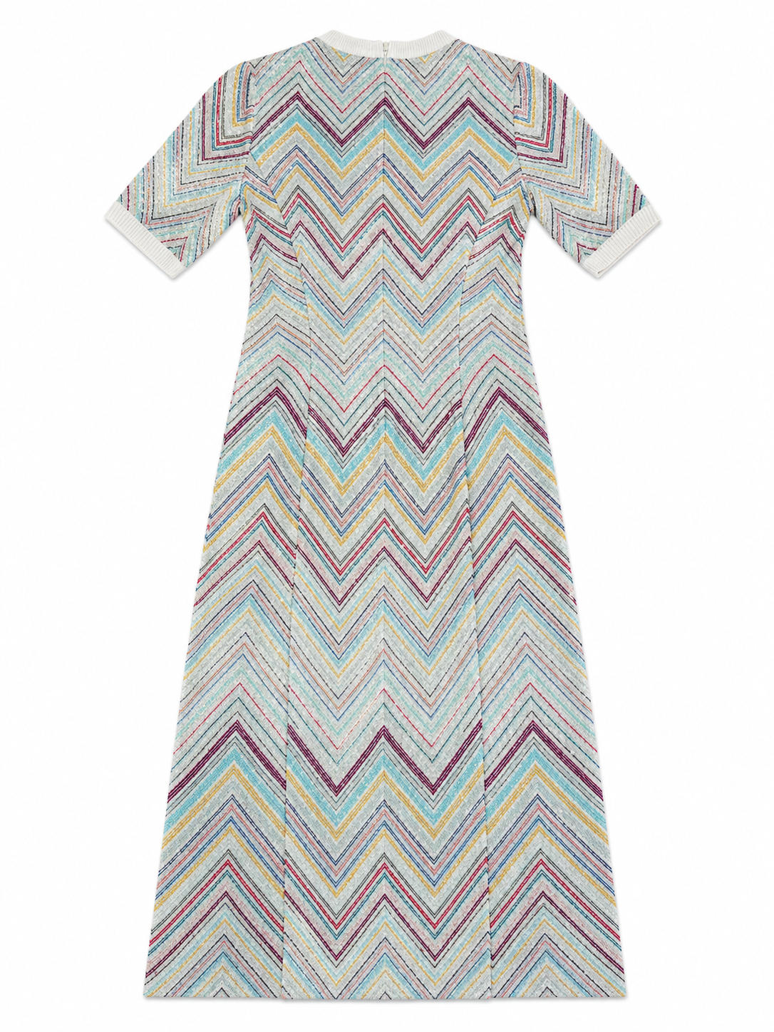 Missoni Multicolour Chevron Zig Zag Knit Midi Dress – Size I 44 ladies