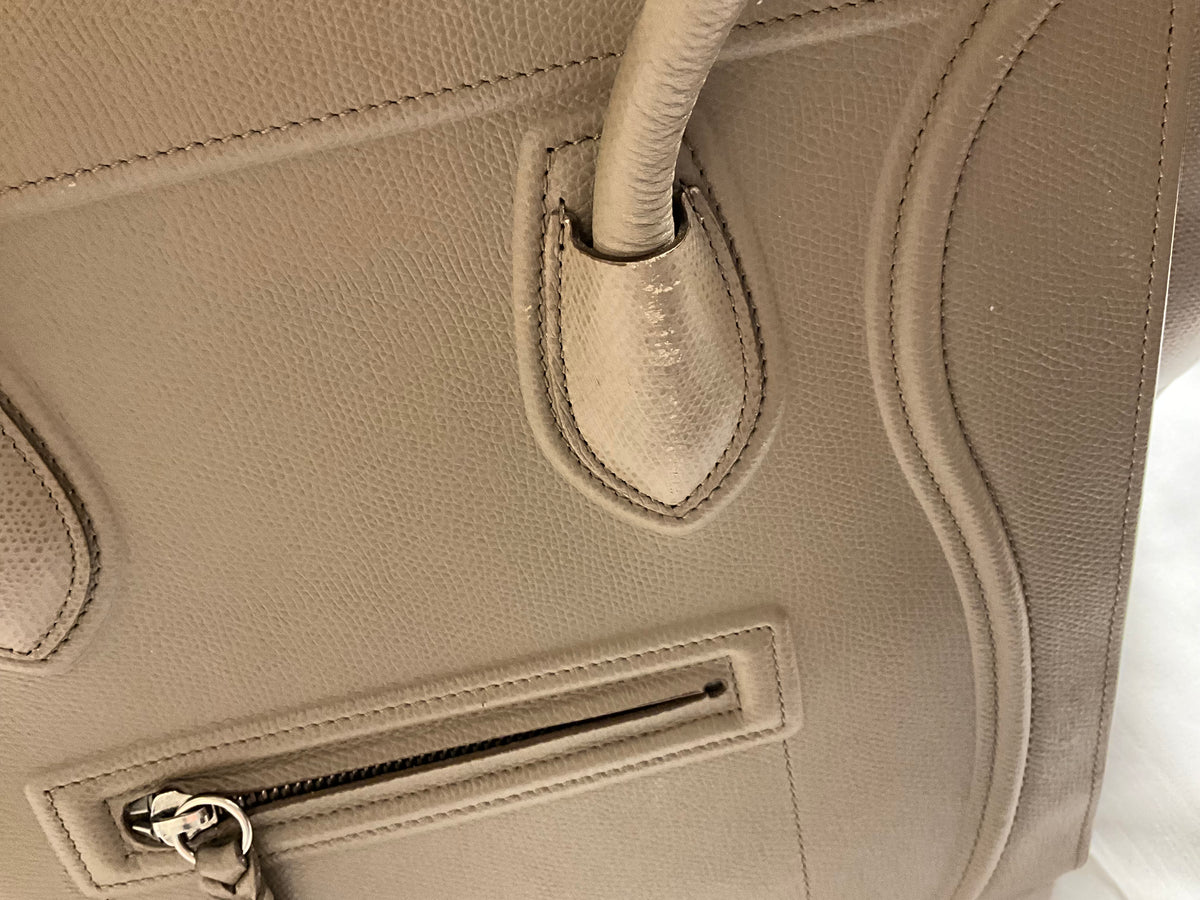 Céline Celine Medium Phantom Luggage Taupe Bag Handbag Ladies