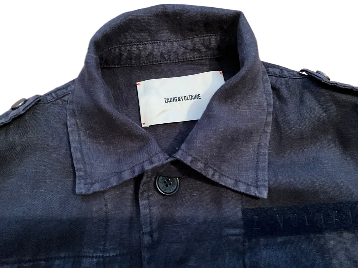 Zadig and Voltaire KIDO LIN LAVE Navy blue line shirt jacket size S small men