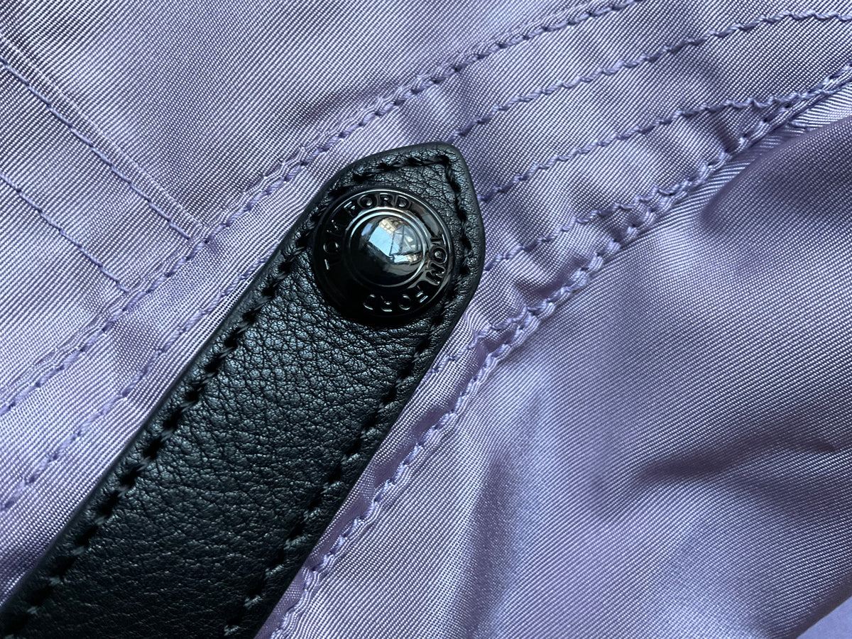 Tom Ford Purple Silk Blend Boxy Fit Lightweight Hooded Jacket Size 48 men
