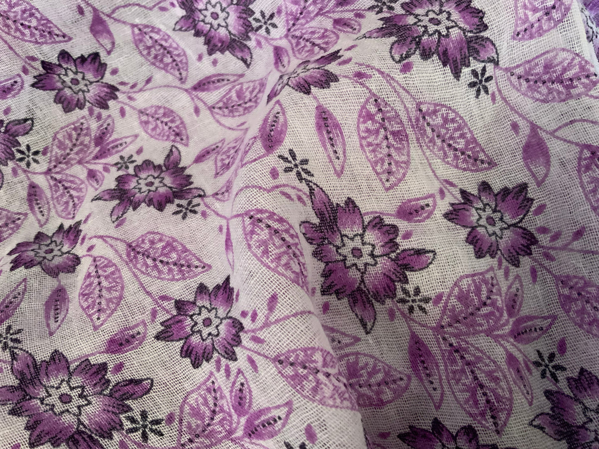 Poupette St. Barth Women's Floral Purple Dress Blouse Size 0 S ladies