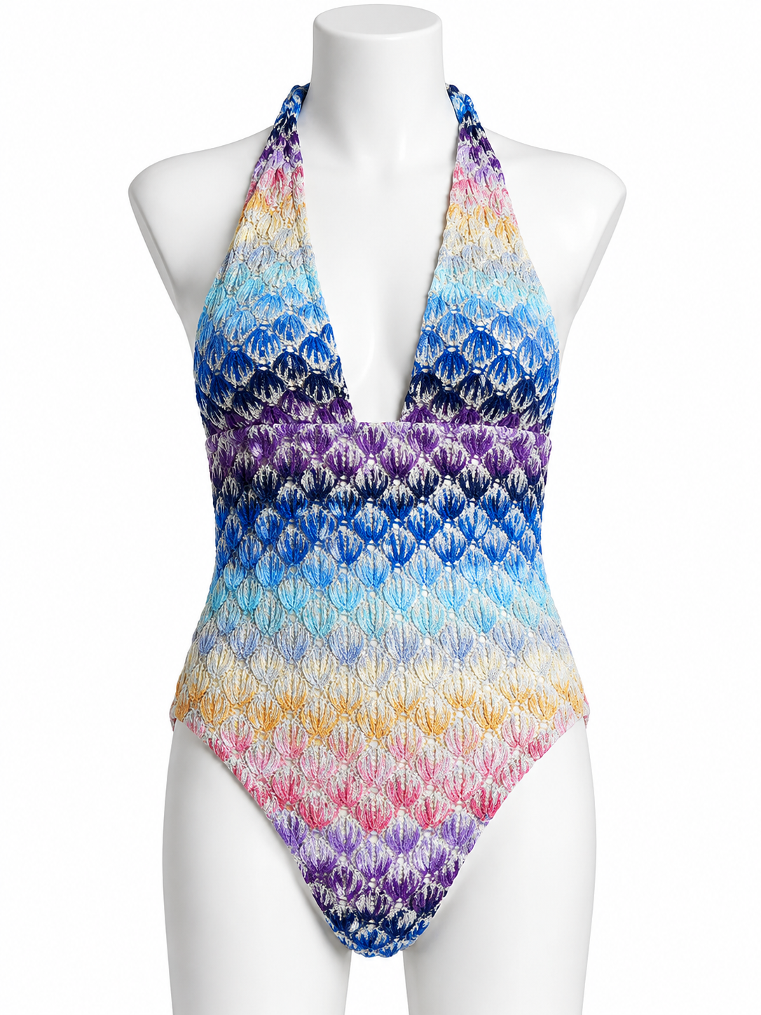 Missoni Halterneck Crochet One-Piece Swimsuit I 44 ladies