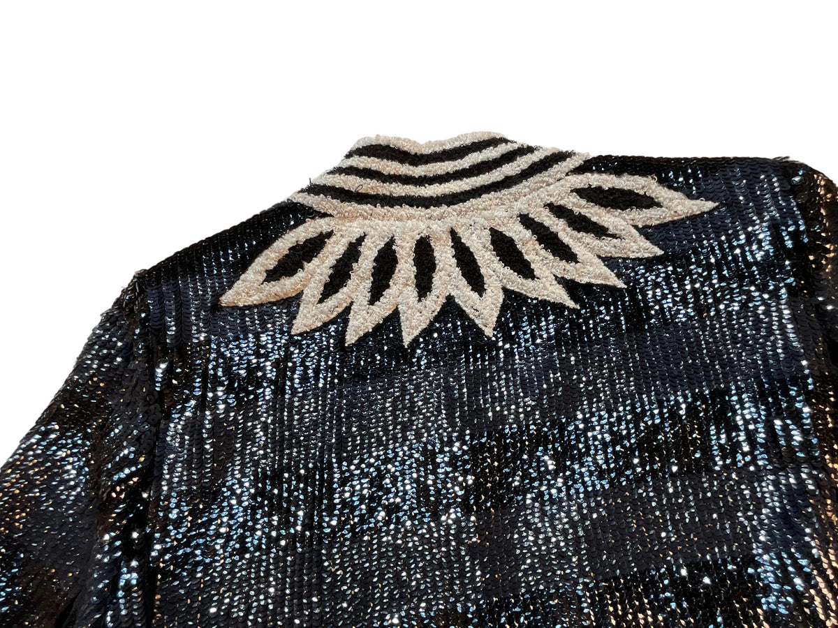 Zadig & Voltaire Vijou Sequin Jacket Blazer Size S small ladies