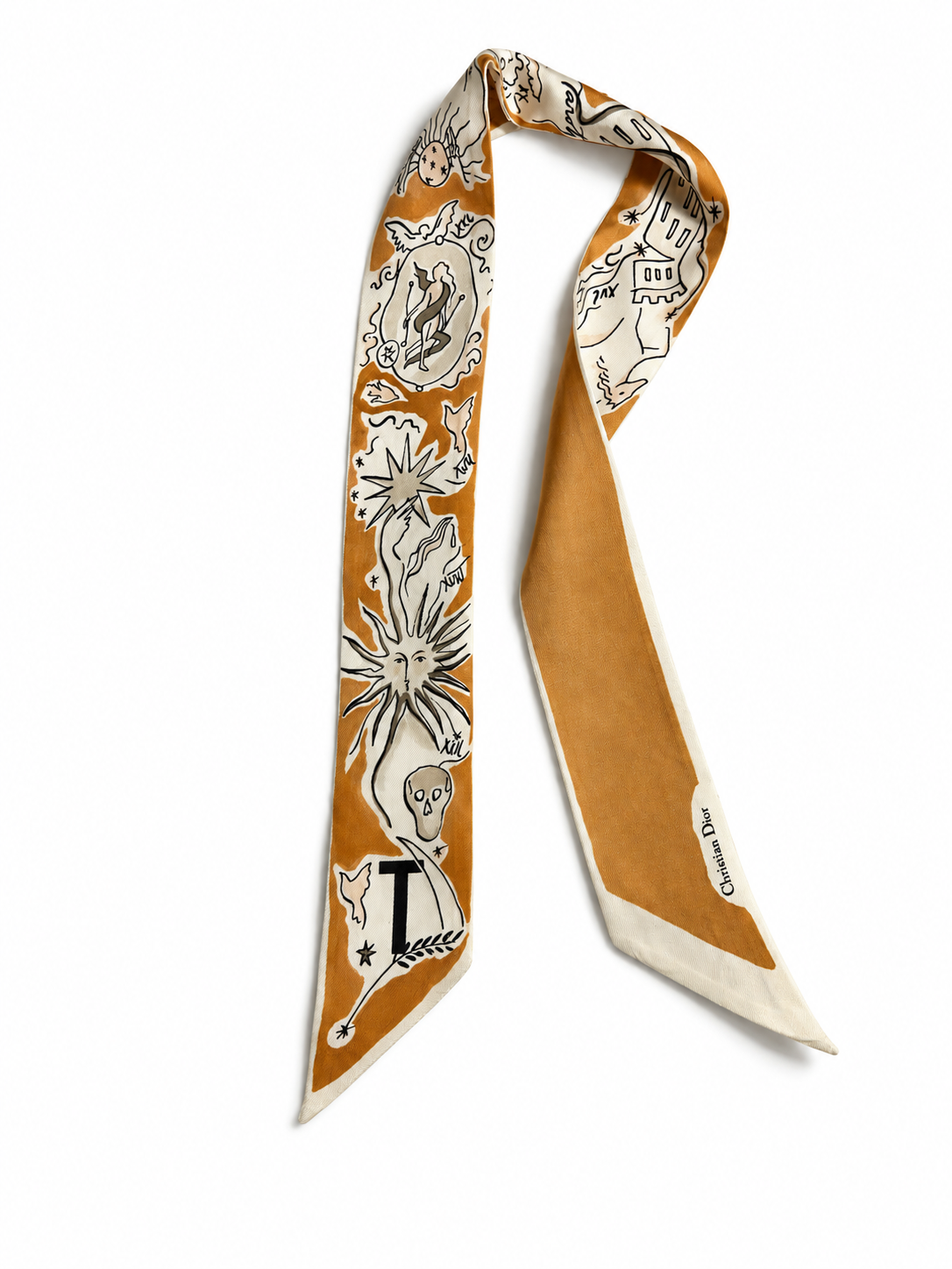 Christian Dior Silk Mitzah ABCDIOR “T” Scarf ladies