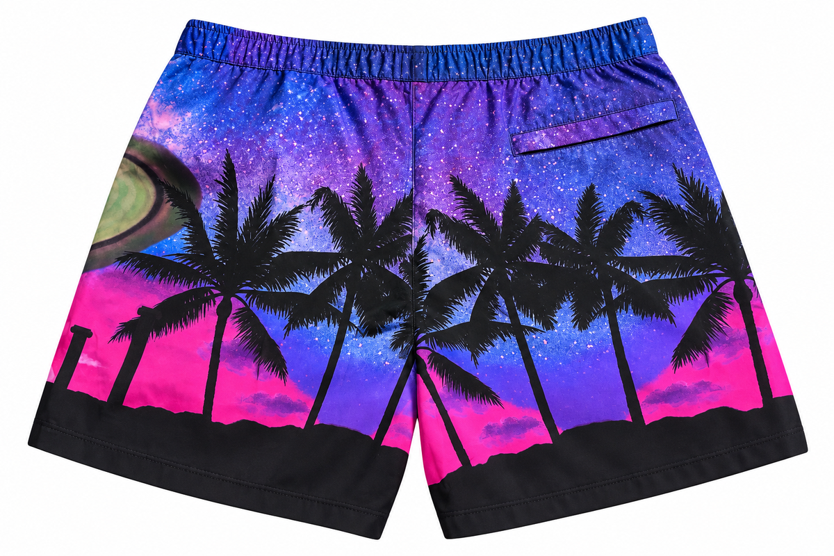 Valentino Rockstud Water Sky Men’s Swim Shorts Multicolour Size IT 48 men