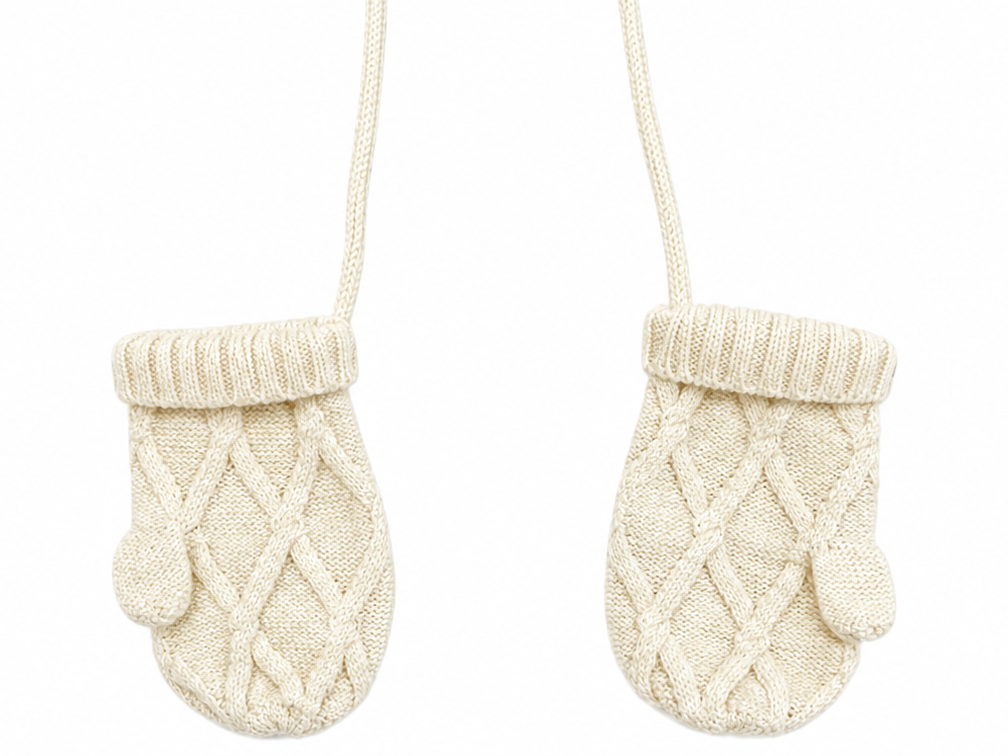 Tartine et Chocolat Cable-Knit Mittens Gloves size 3 years children
