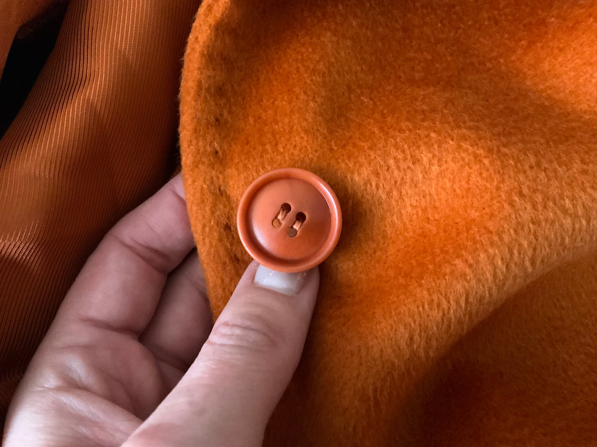 Max Mara Studio Virgin Wool Orange Coat Size I 46 F 44 US 12 UK 14 ladies