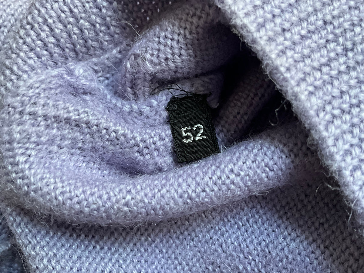 Tom Ford Alpaca & Silk Purple V neck Jumper Sweater Size 52 men
