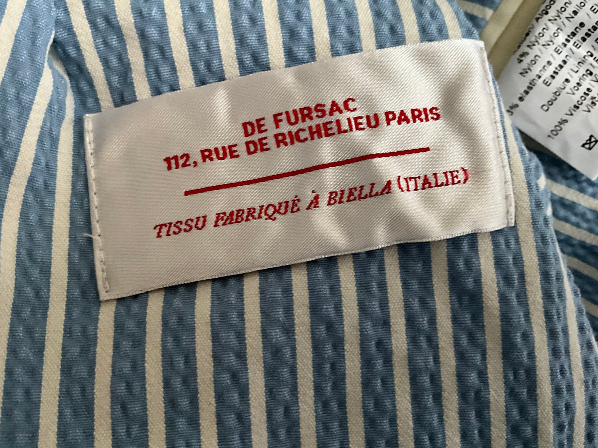 DE FURSAC STRIPS PATTERN BLAZER JACKET SIZE 50 MEN