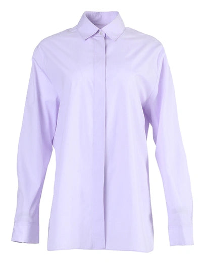 THE ROW Oversized Lilac Button-down Shirt In Purple SIZE S SMALL ladies
