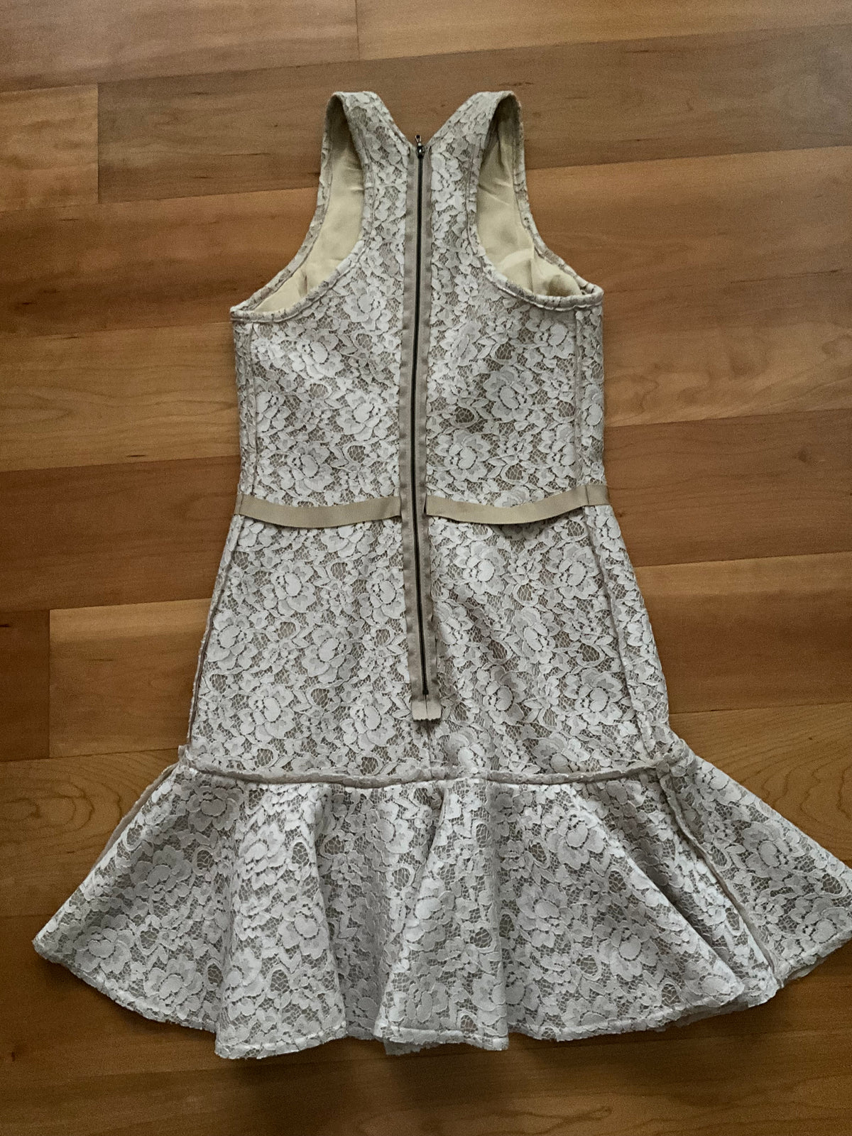 Lanvin Fluted Cotton-blend Lace Dress AMAZING SIZE F 38 UK 10 US 6 ladis