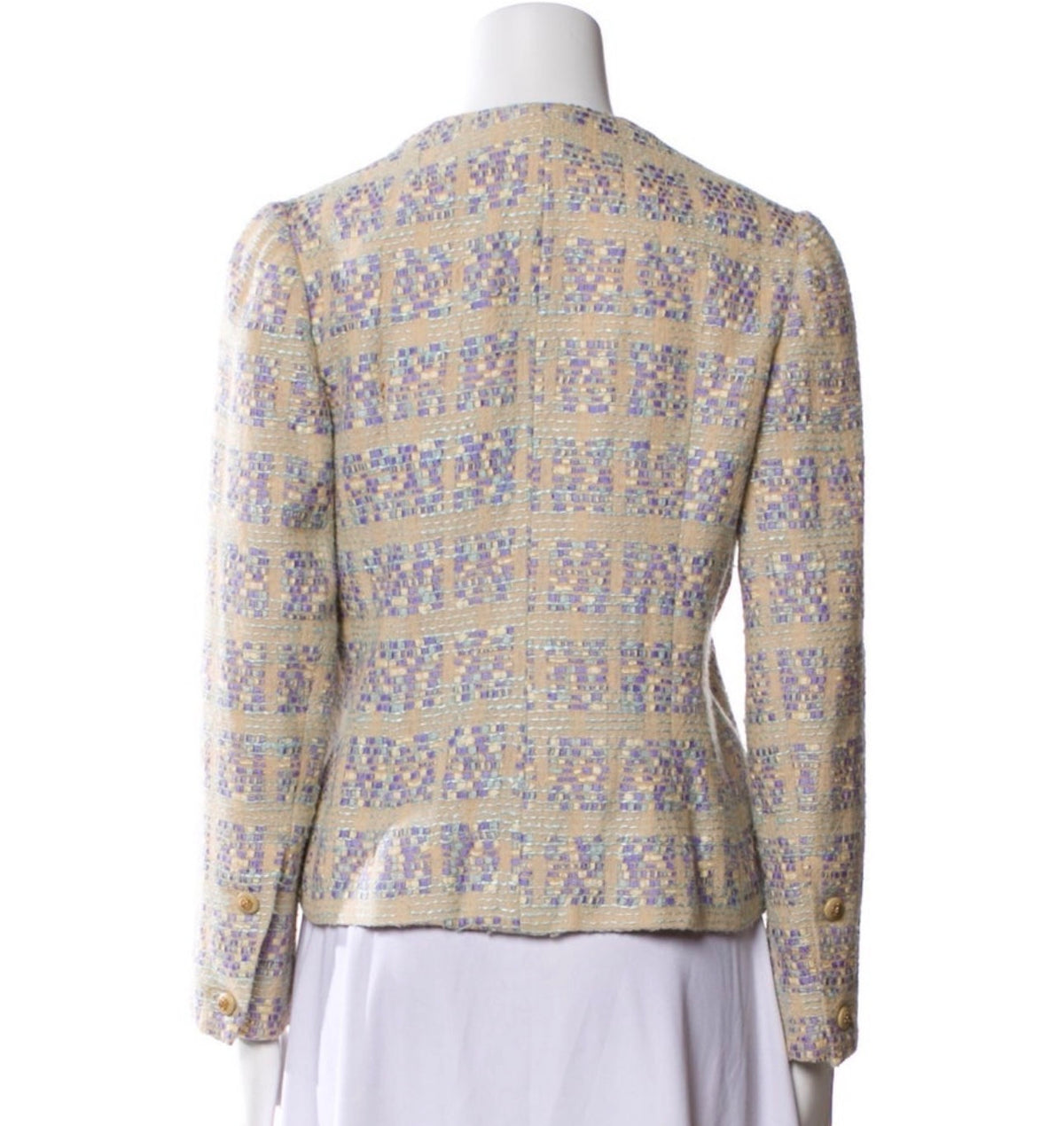 Chanel Créations 1975 Super Rare Tweed Jacket Blazer Size 14 ladies
