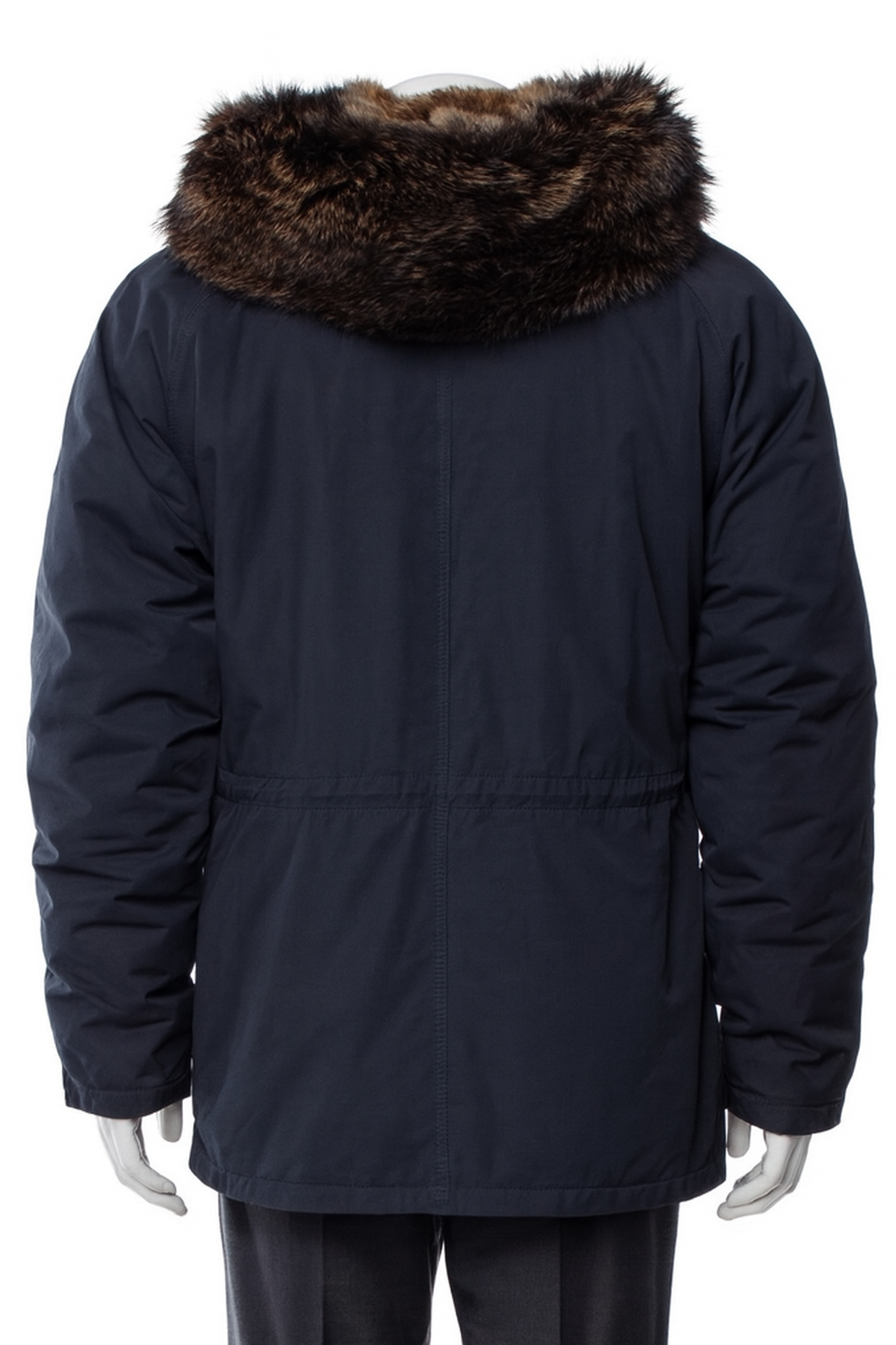 Yves Salomon Parka Iconic Fur Linen Jacket Size 48 Men