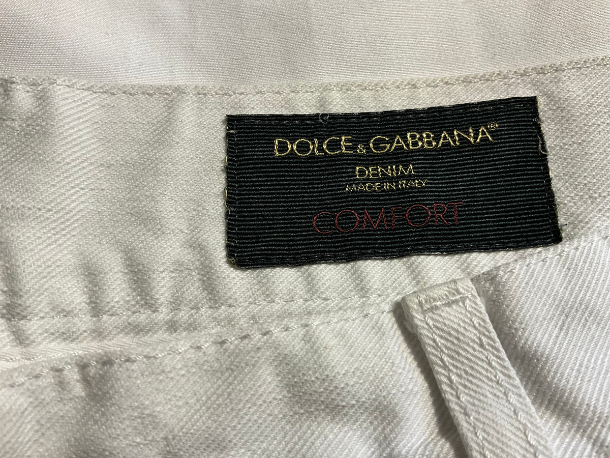 Dolce & Gabbana Denim Comfort Men’s White Jeans – Size 48 men