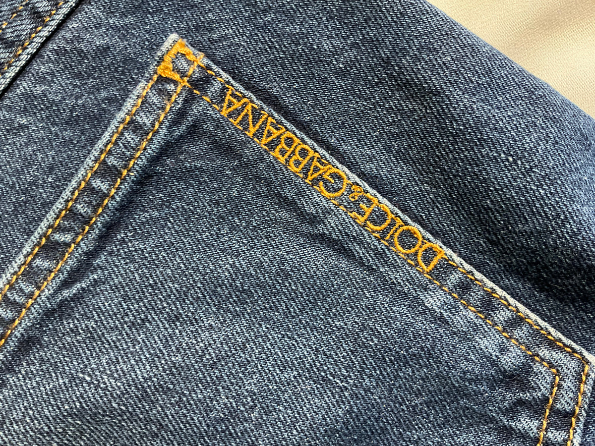 Dolce & Gabbana Men’s Blue Washed Regular Fit Jeans – Size IT 50 men