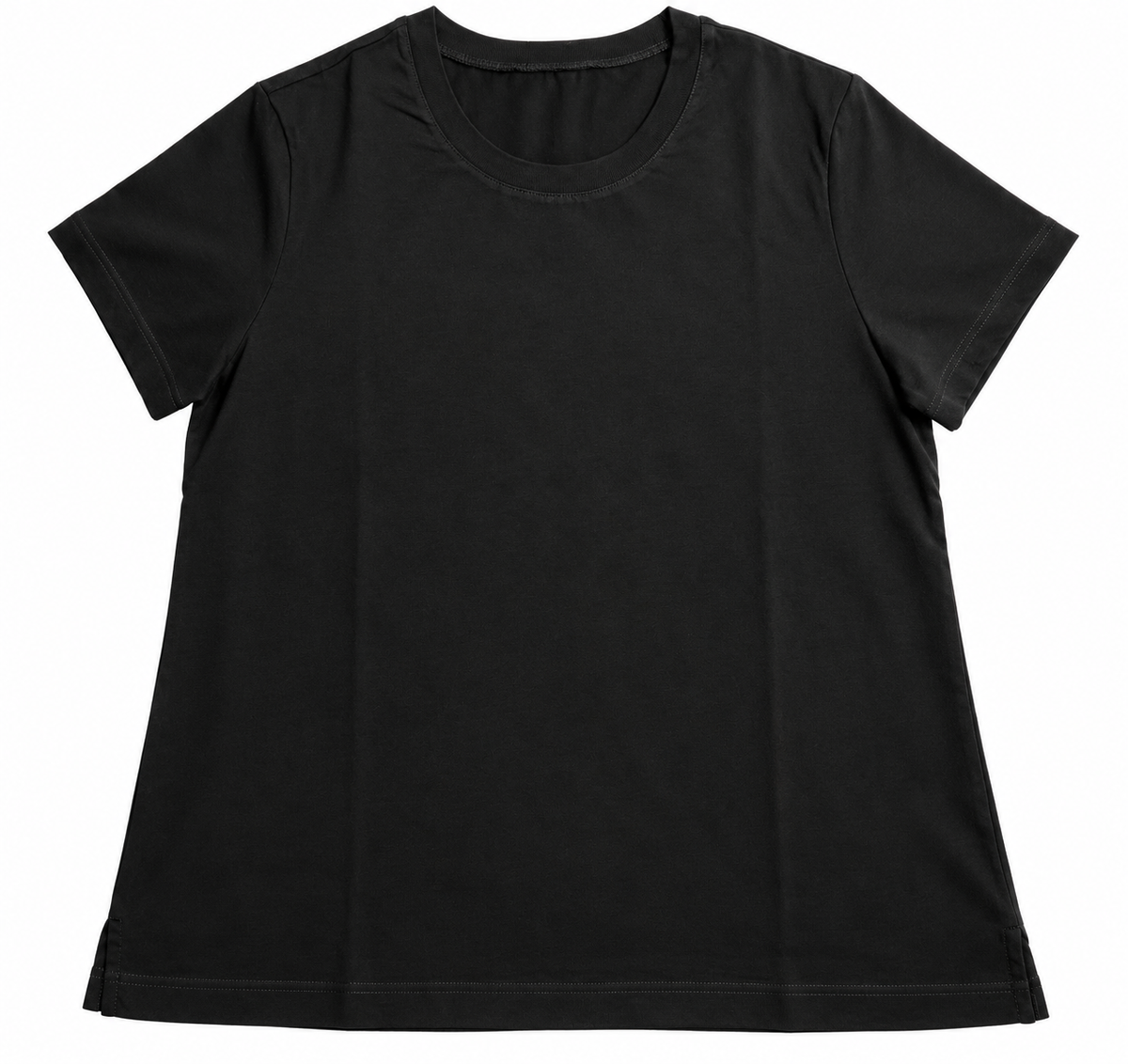 Men’s Black Cotton Crew Neck T-Shirt – Size M men