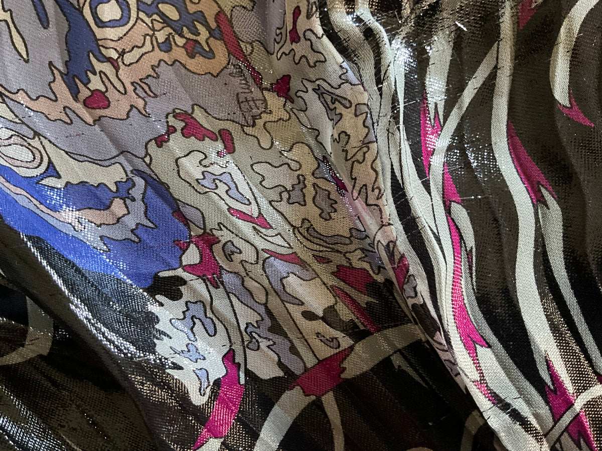 Emilio Pucci Silk Butterfly Print Pleated Maxi Skirt – Size L ladies