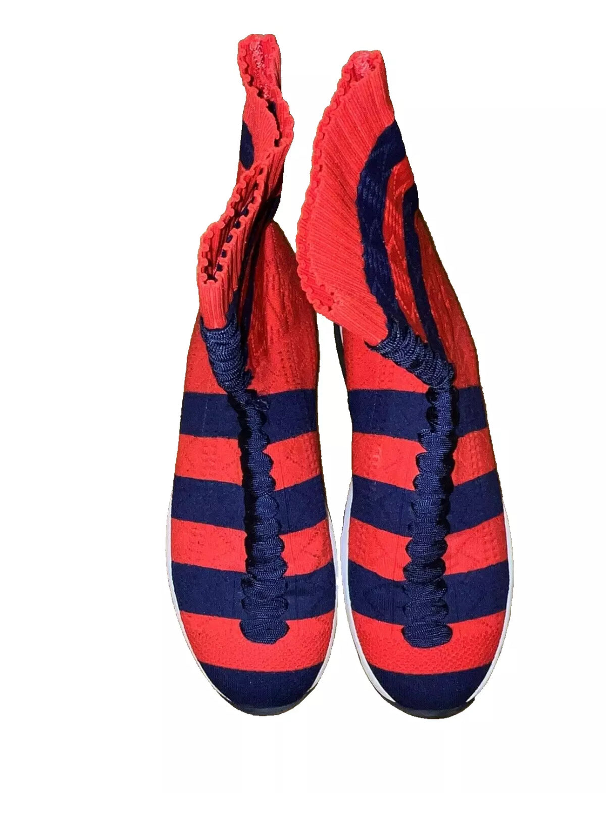 FENDI Stretch Knit Womens Sock Sneakers Trainers Red Navy Sold Out Size 40 ladies