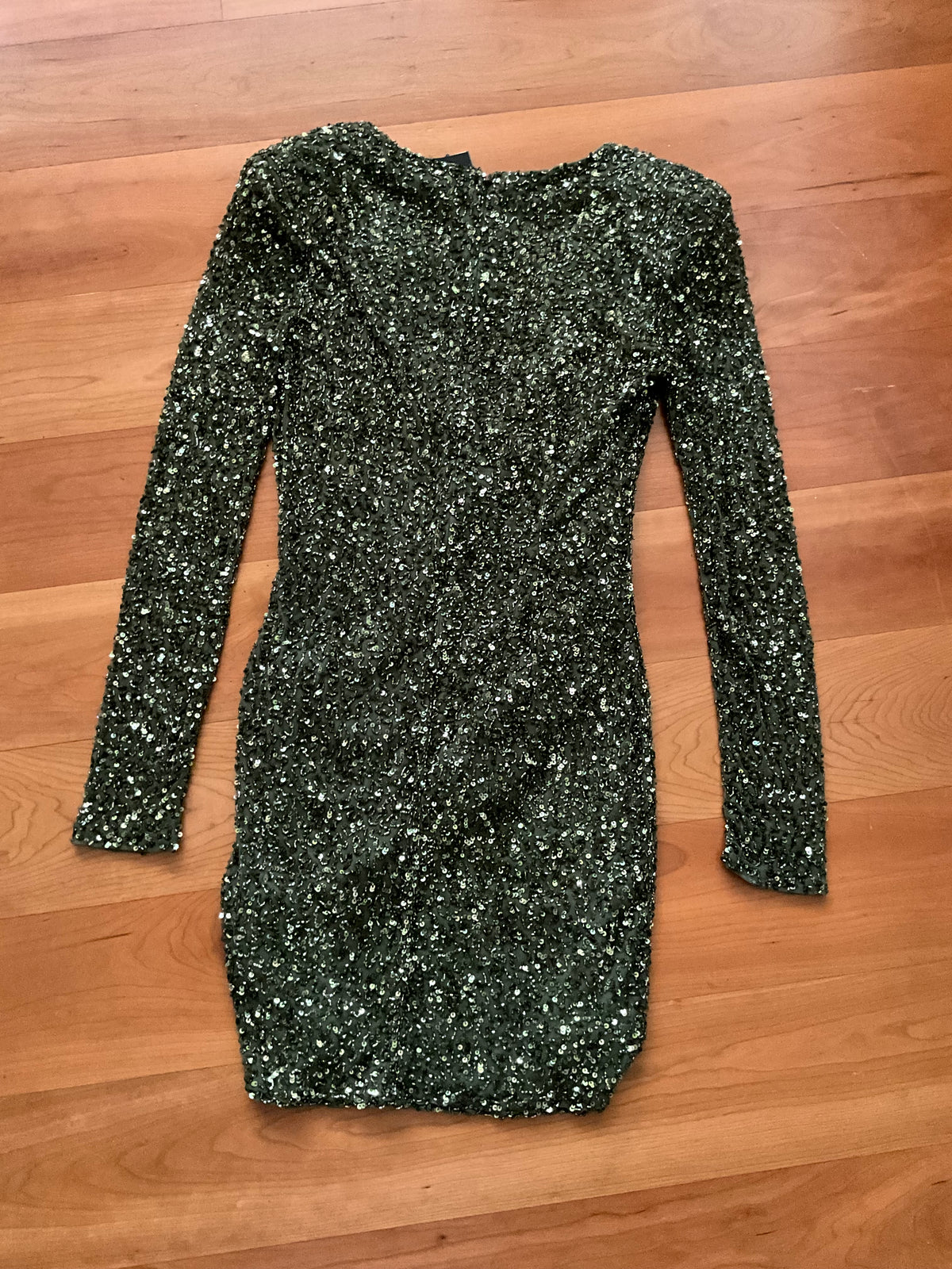 Retrofête Yael Sequin Tull Draped Mini Dress Size S small ladies