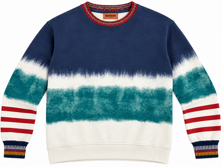 Missoni Men’s Tie-Dye Cotton Sweatshirt – Size M men