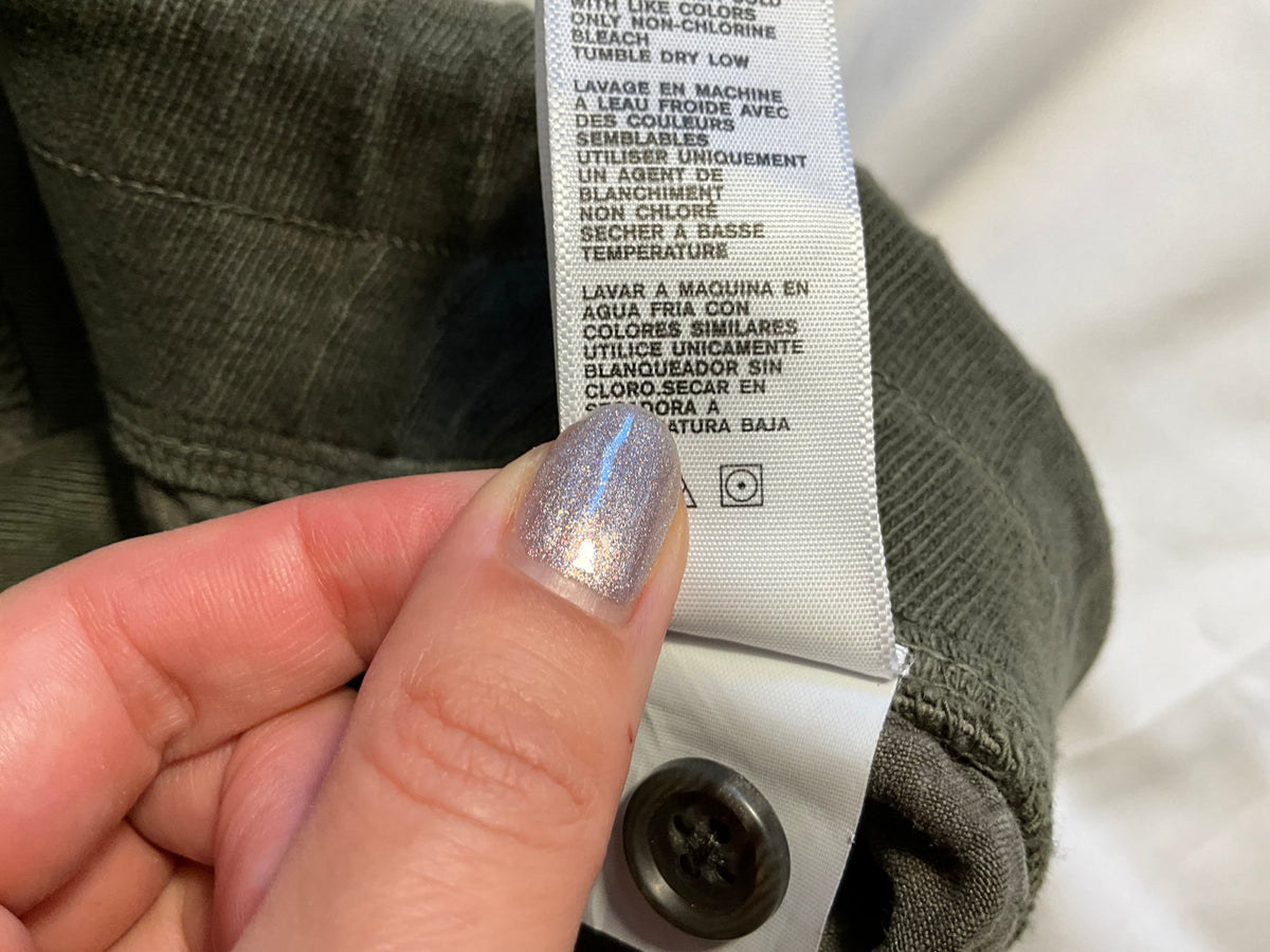 James Perse Mixed Media Army Green Pigment Trousers size 2 M medium ladies