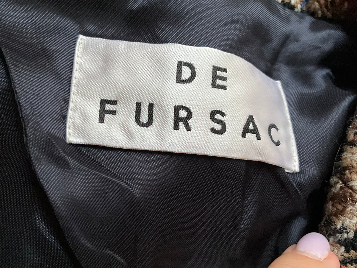 De Fursac houndstooth-pattern wool blazer jacket size 48 men