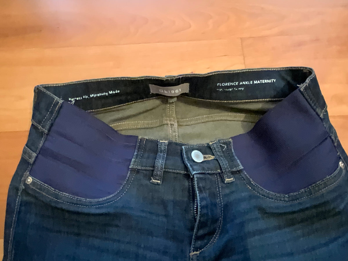 DL1961 Florence Ankle Maternity Jeans in Willoughby Blue Size 25 ladies