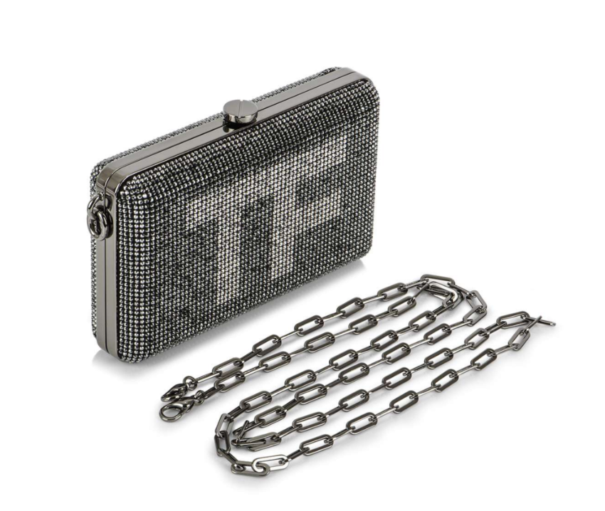 Tom Ford Crystal-Embellished Mini Clutch Bag with extra strap Handbag ladies