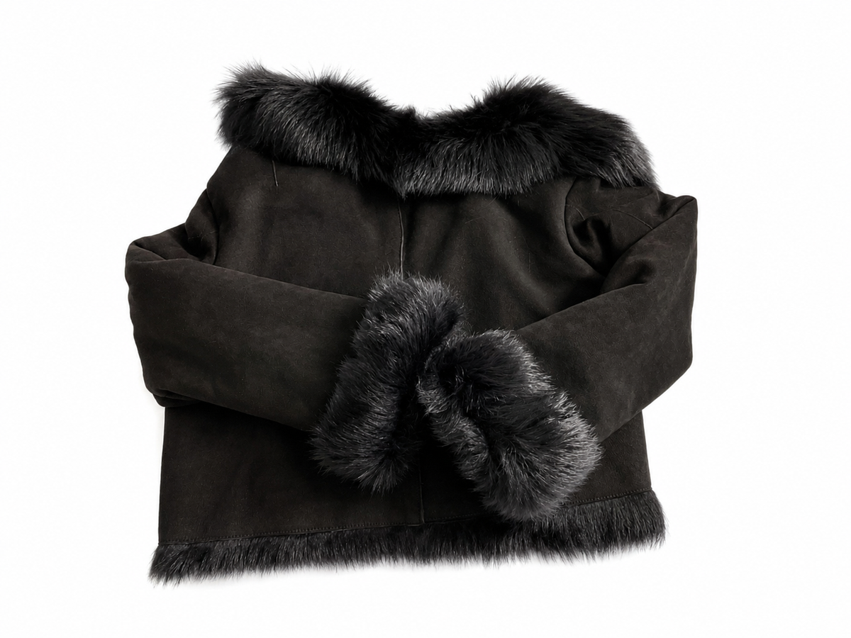 Joseph Black Toscana Anais Sheepskin Short Coat – Size 38 ladies