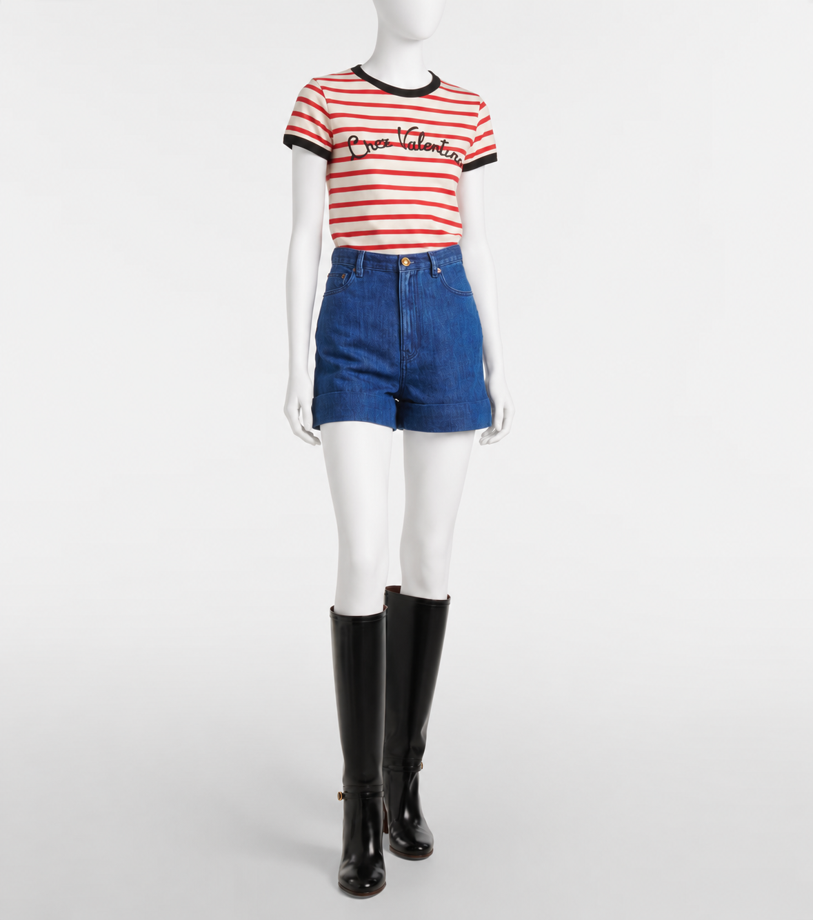Valentino Denim High-Waisted Shorts size 31 ladies