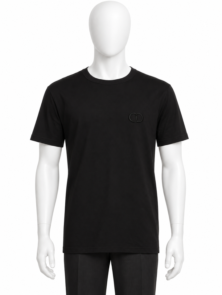 Christian Dior Black CD Logo Embroidered T-Shirt – Size M men