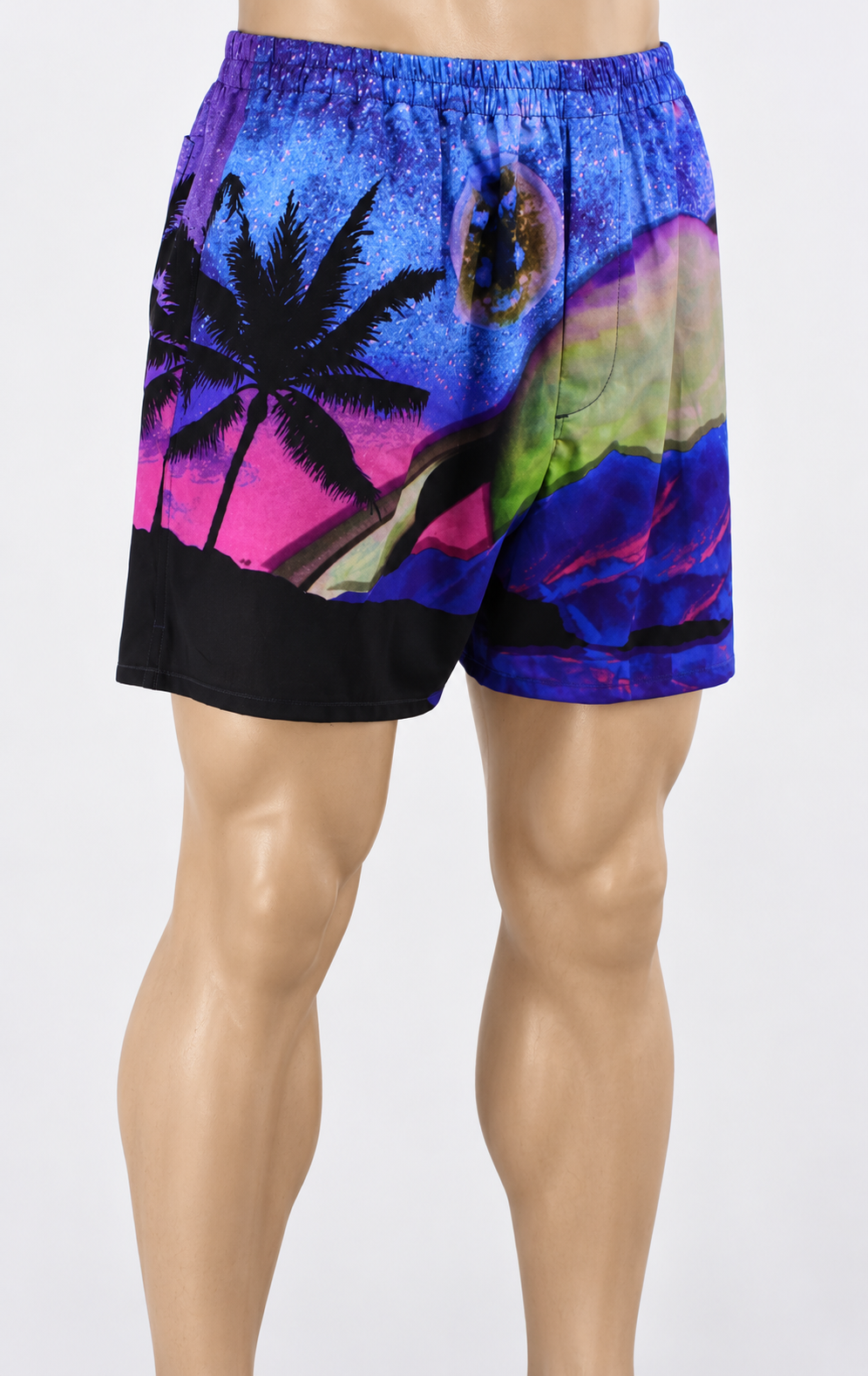 Valentino Rockstud Water Sky Men’s Swim Shorts Multicolour Size IT 48 men