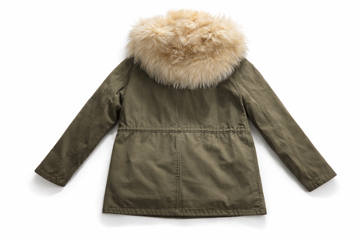 Yves Salomon ARMY Reversible Fur Parka Jacket Size F 34 XS ladies