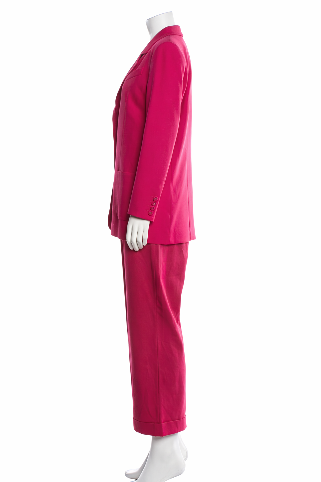 Racil Barbie Pink Wool 2-Pieces Pants Suit Size F36-38 ladies