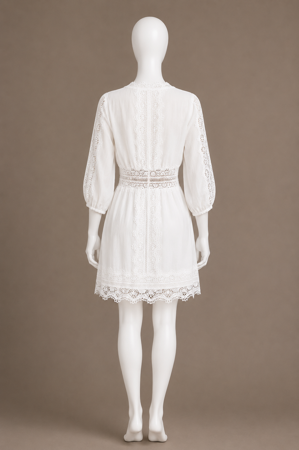 Zara WHITE SHORT RAMIE DRESS REF 2731/063 SIZE S small ladies