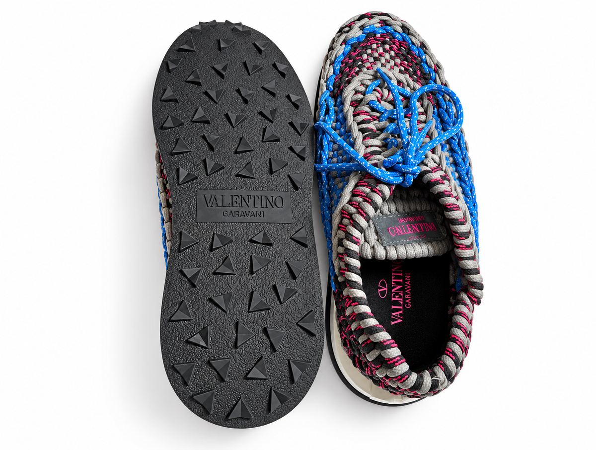 Valentino Garavani Men’s Crochet Rope Sneakers Trainers Multicolour Size EU 42 UK 8 men