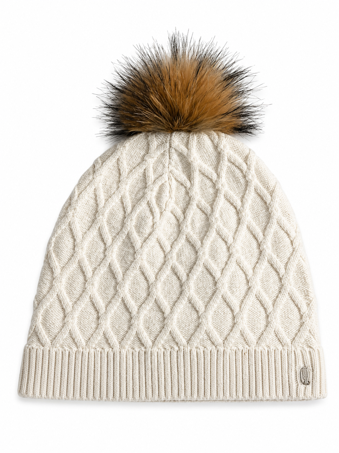 Tartine et Chocolat Cable Knit Fur Pom-Pom Hat – Size 3 years old children