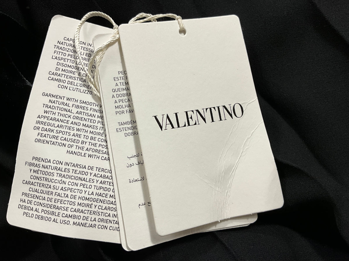 Valentino Black Silk Velvet Dress size I 40 UK 8 US 4 ladies