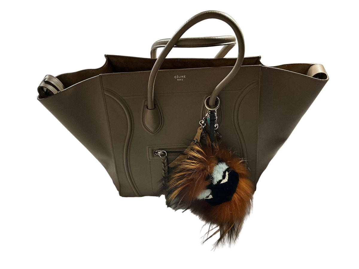 Céline Celine Medium Phantom Luggage Taupe Bag Handbag Ladies