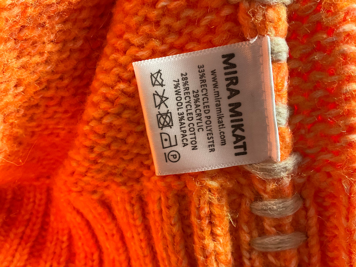 Mira Mikati Orange Daisy Embroidered Oversized V-Neck Jumper – EU 38 ladies