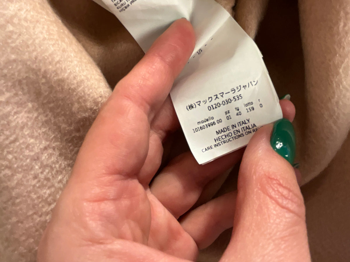MAX MARA - Cashmere Coat MARILYN Size I 40 F 38 UK 8 ladies