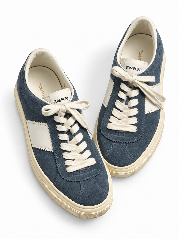 Tom Ford Blue Suede & Leather Trainers – US 8 / EU 41 men