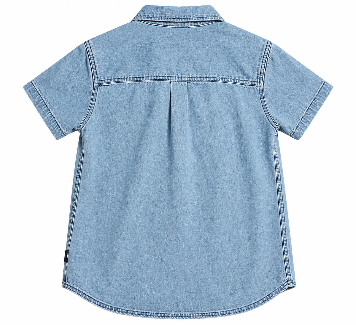 Quiksilver Boys’ Short-Sleeve Denim Shirt – Size XS / Age 8 years children